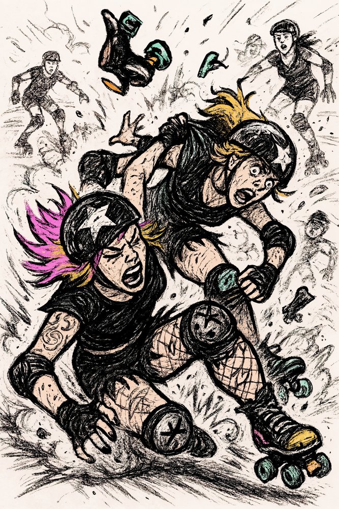 Roller Derby Crash von Natalie Bruns