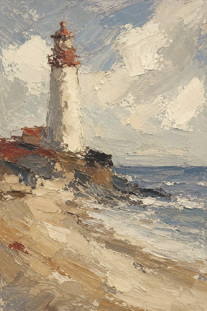Rauer Küstenleuchtturm von Natalie Bruns
