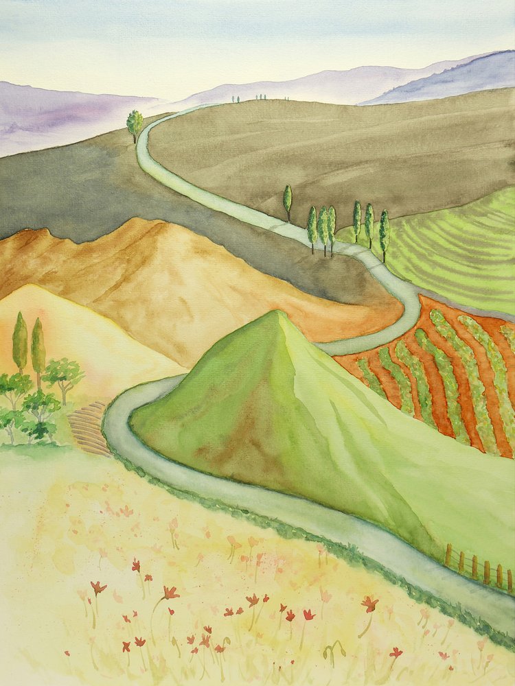 Verschlungene Landstraße von Natalie Bruns
