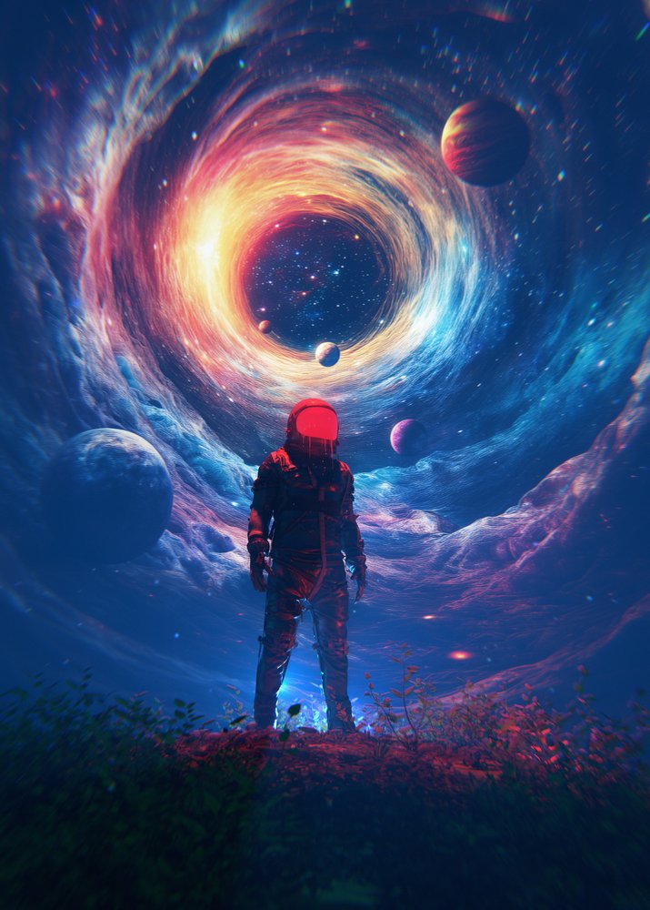 Astronaut vor kosmischem Portal von Nicebleed