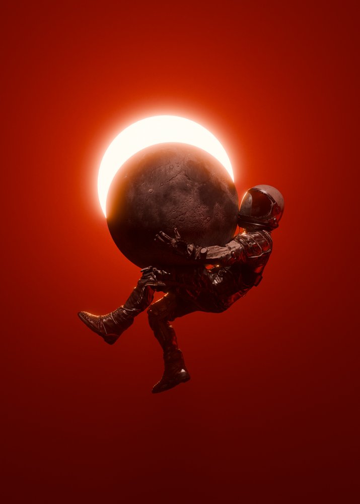 Astronaut roter kosmischer Eclipse von Nicebleed