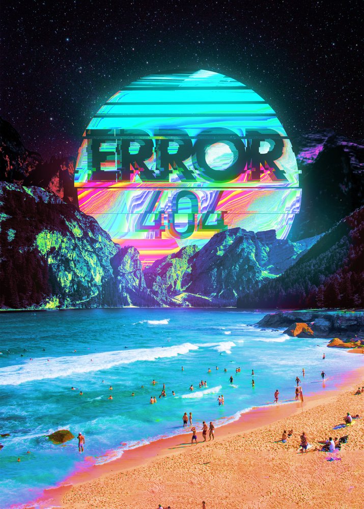 Vaporwave-Fehlerstrand von Nicebleed