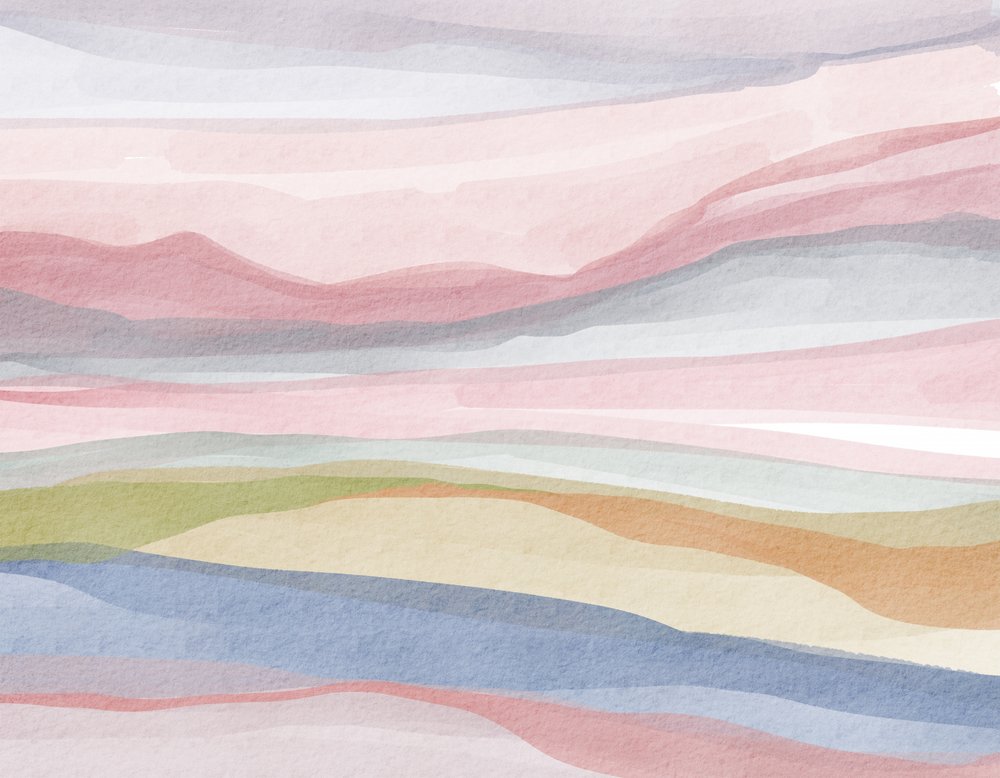 Pastell Aquarelllandschaft von Nikita Jariwala