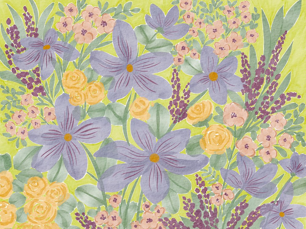 Lebhafte Gartenblumen von Nikita Jariwala