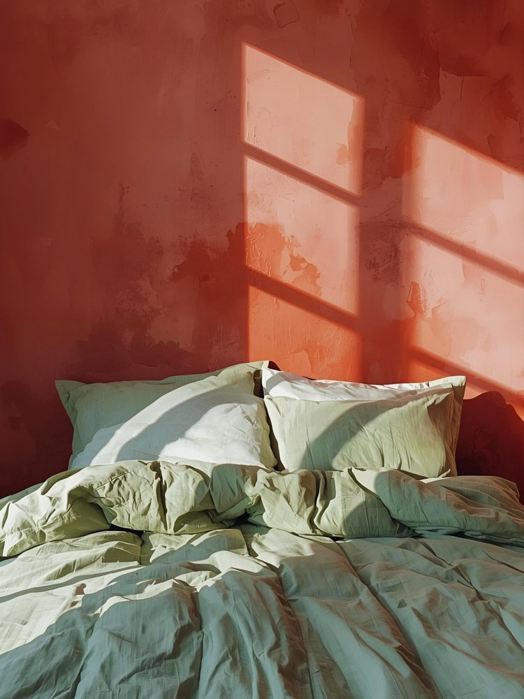 Sonnenbeschienene Grünes Schlafzimmer von Ohkimiko