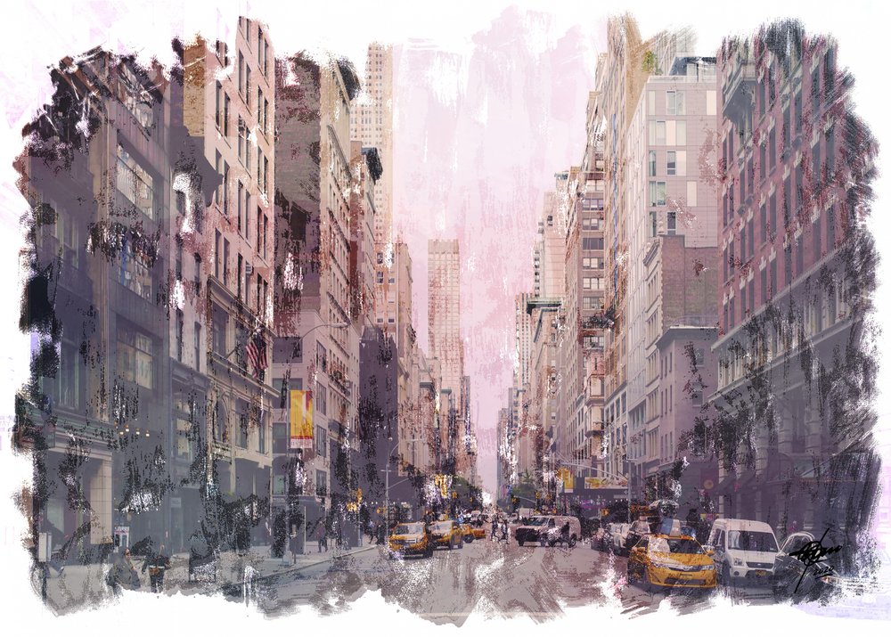Metropolis Straßenleben von Osvaldo Russo