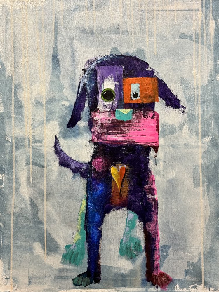 Bunter abstrakter Hund von Owe Emfestav