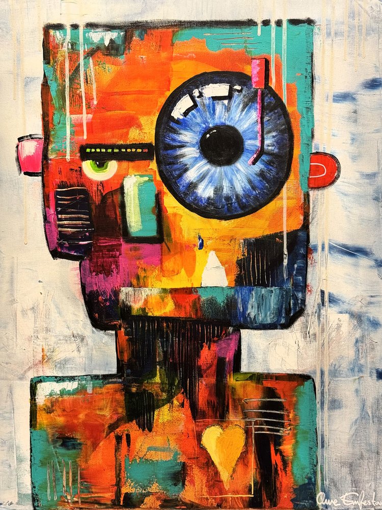 Bunter abstrakter Roboter von Owe Emfestav