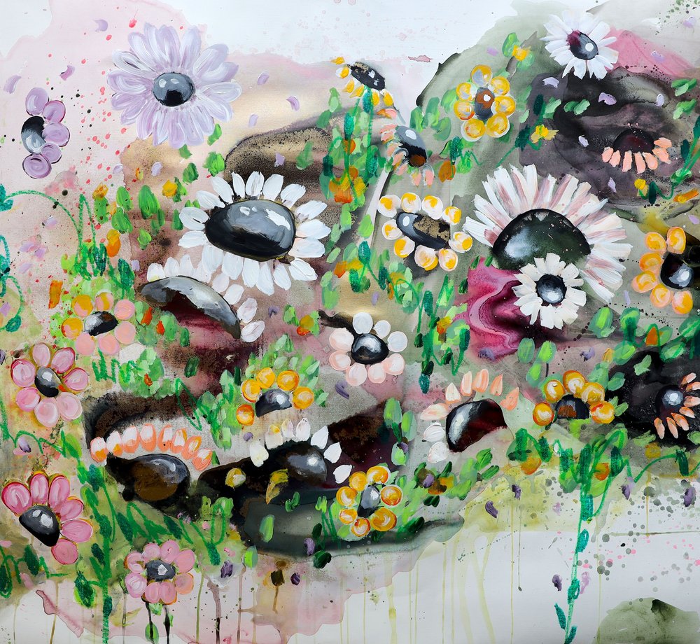 Bunte abstrakte Blumen von Poonam Choudhary