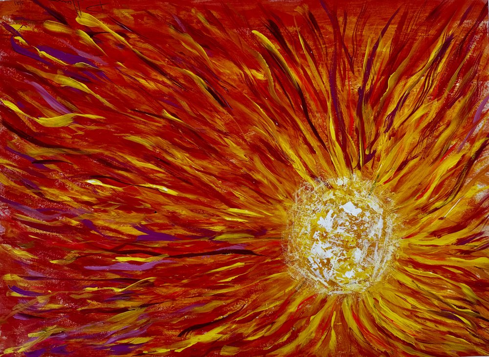 Feurige Abstrakte Sonne von Preston Harmon