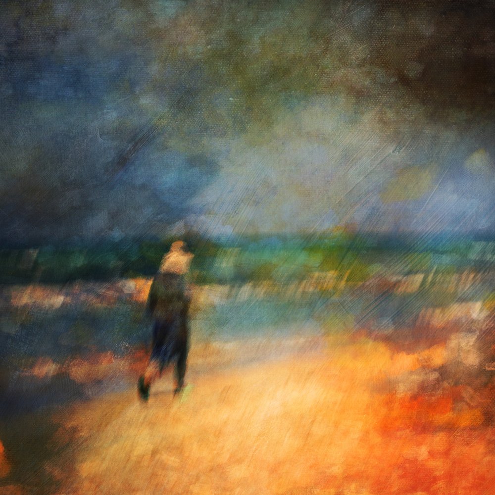 Einsamer Strandspaziergang von Rachel Pansky