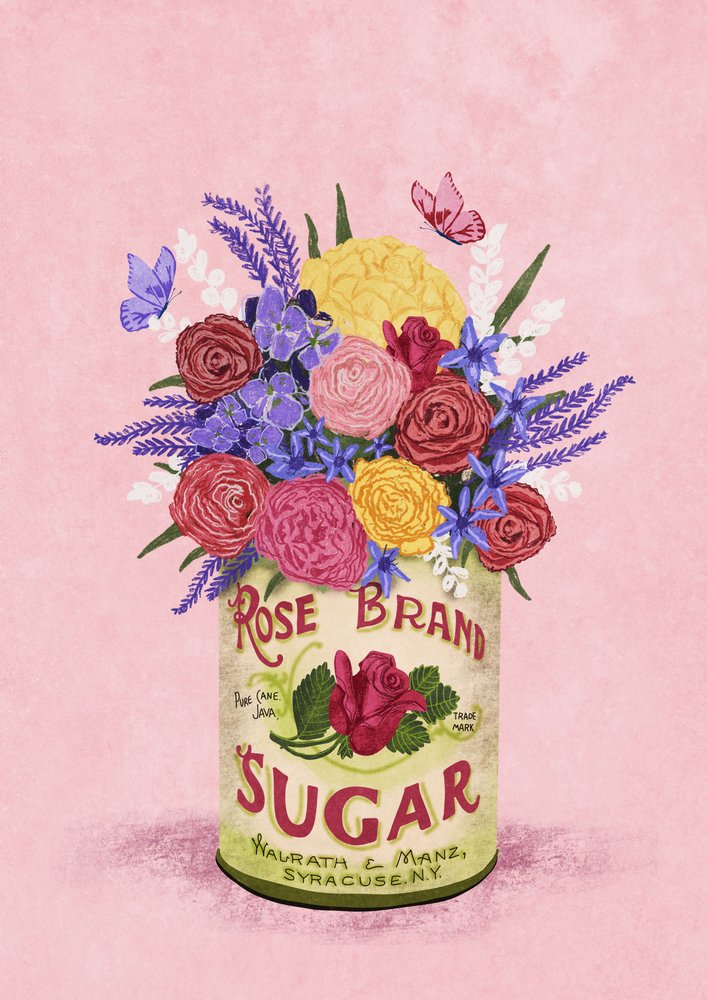 Blumen in einer Vintage-Dose von Raissa Oltmanns