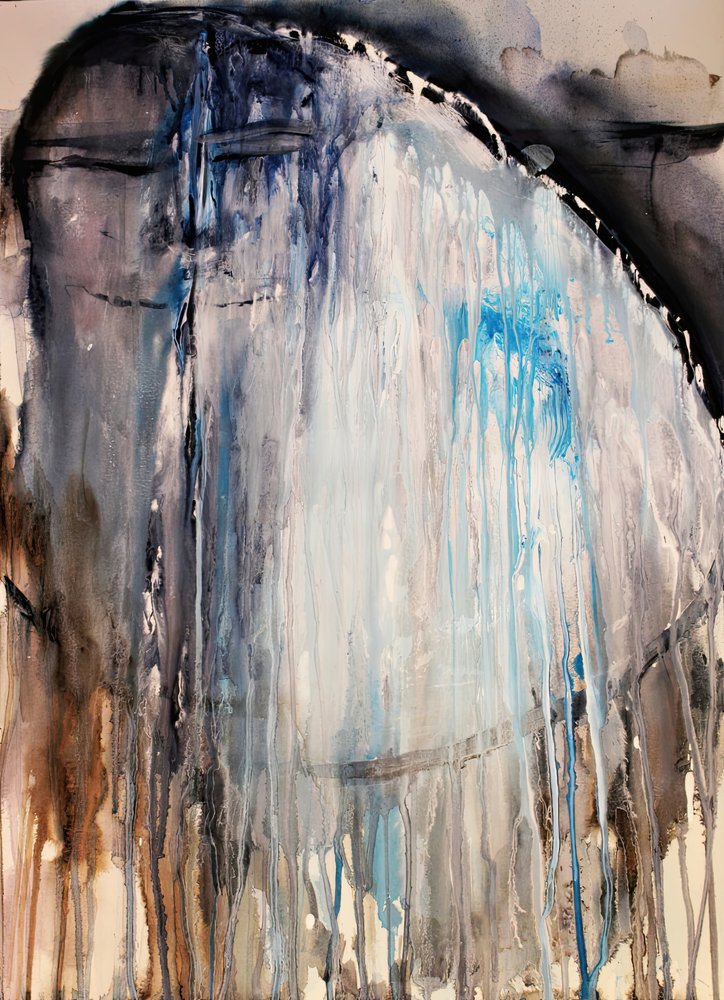 Abstrakter blau-grauer Fluss von RodMacIver