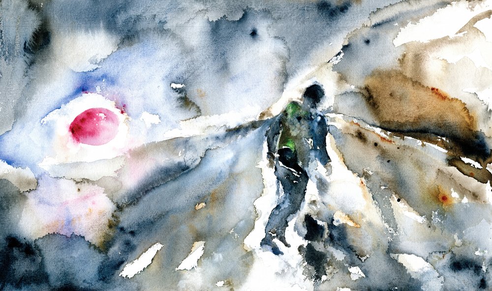 Figur im abstrakten Licht von RodMacIver