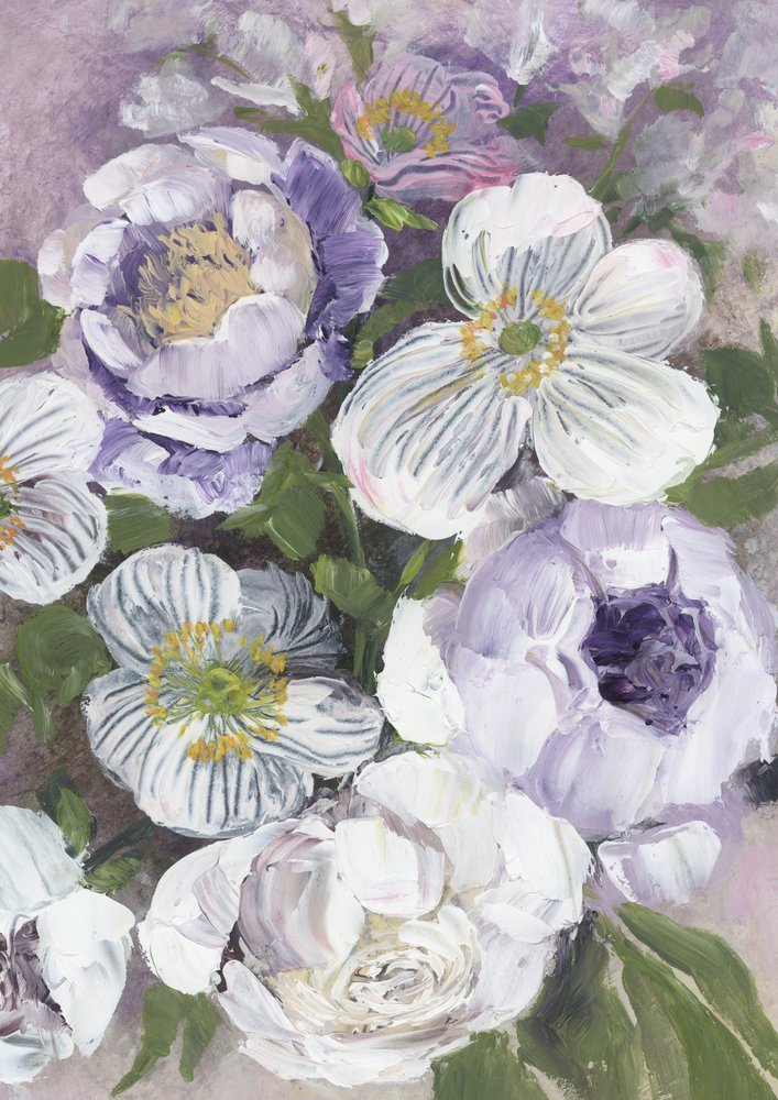 Lavendelweiße Blumen von Rosana Laiz Blursbyai