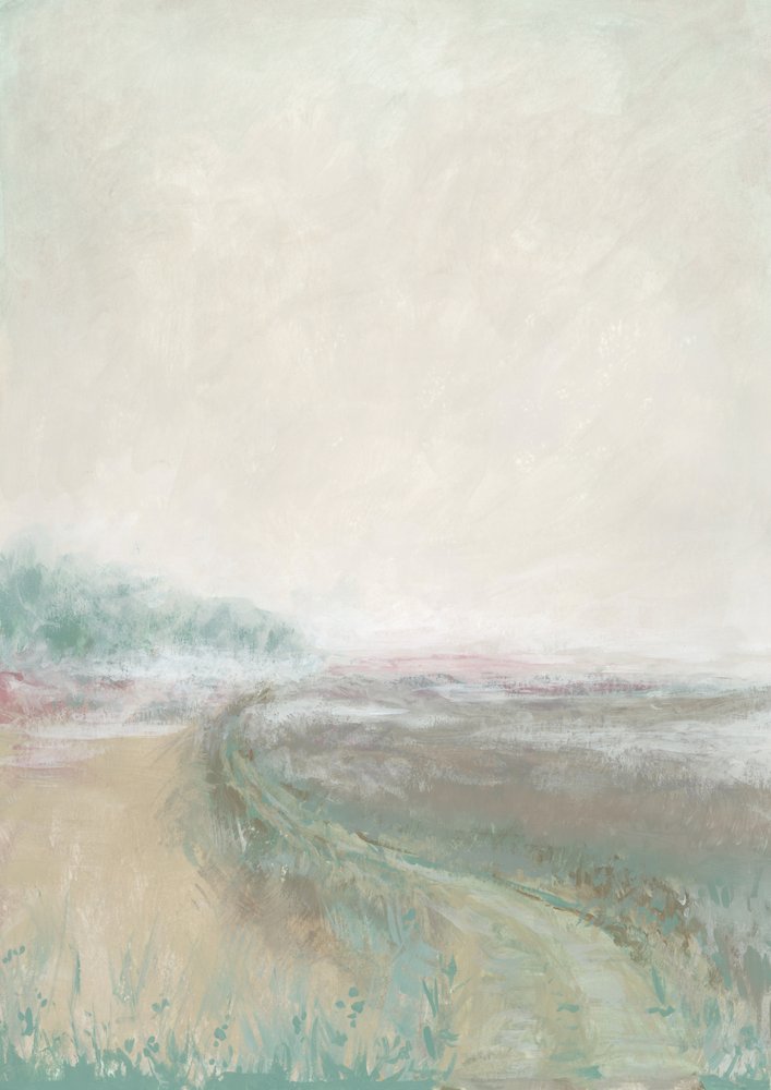 Neblige Pastelllandschaft von Rosana Laiz Blursbyai