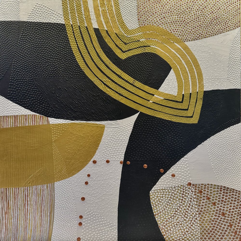 Abstrakte goldene Kurven von SAN STARLING