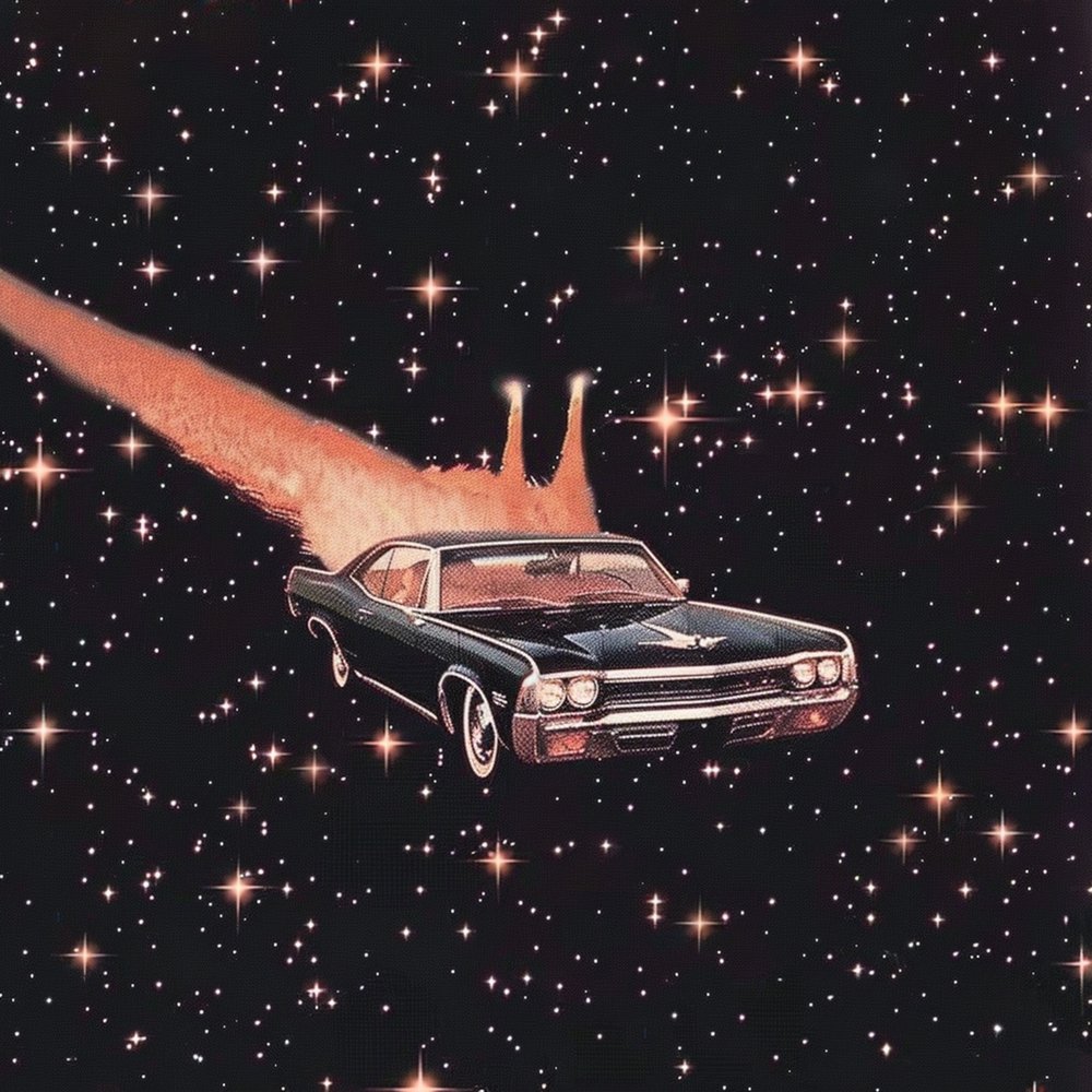 Kosmisches Klassikauto von Samantha Hearn