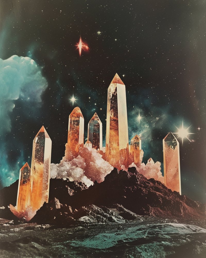 Ätherische Kristallgalaxie von Samantha Hearn