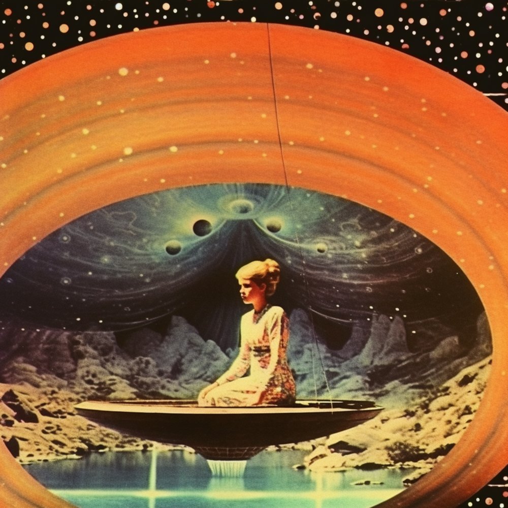 Meditierende Weltraumfrau von Samantha Hearn