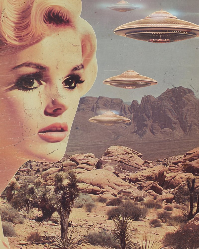 Retro Wüsteninvasion von Samantha Hearn