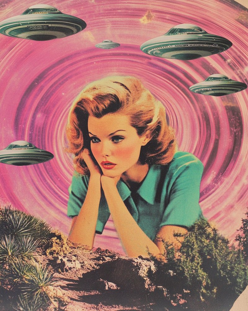 Retro Sci-Fi Frau von Samantha Hearn