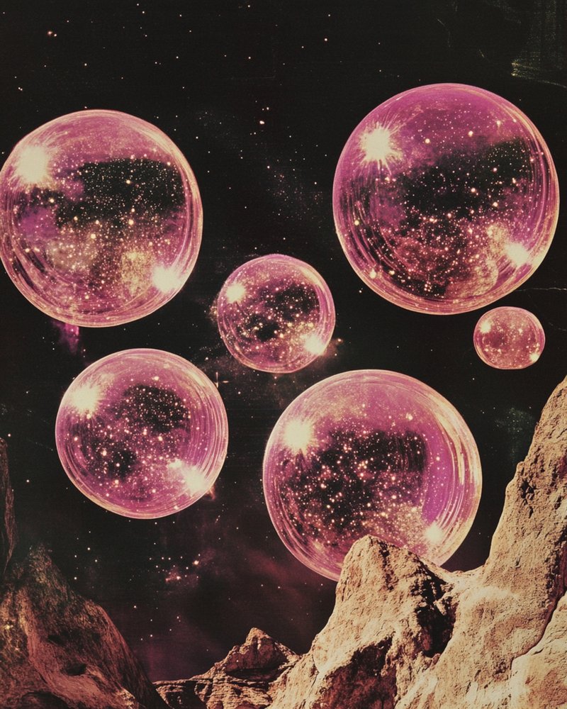 Surreale Rosa Planeten von Samantha Hearn