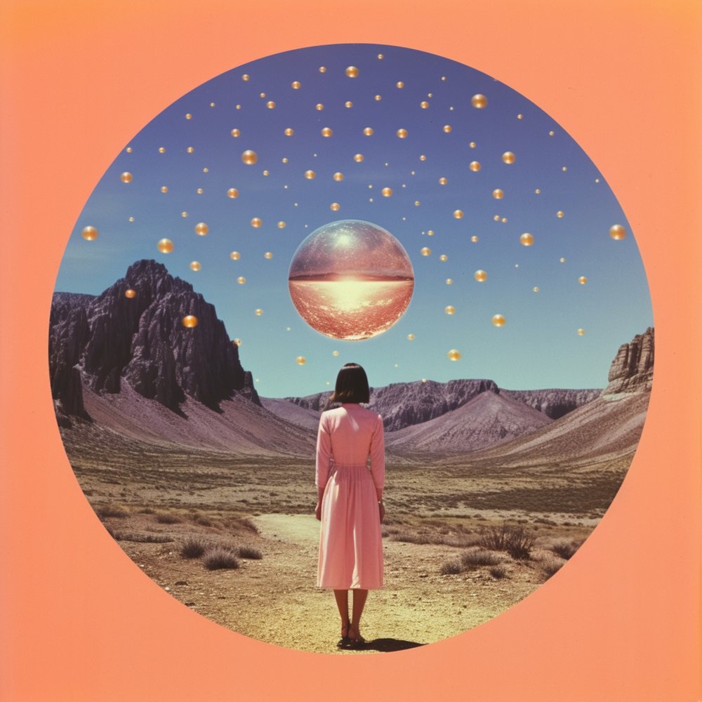 Frau in surrealer Wüste von Samantha Hearn