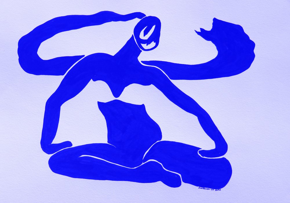 Abstrakte blaue Frau von Santhosh ch