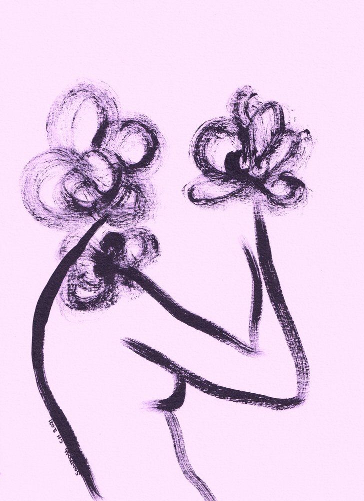 Abstrakte Nackte Blüte von Santhosh ch