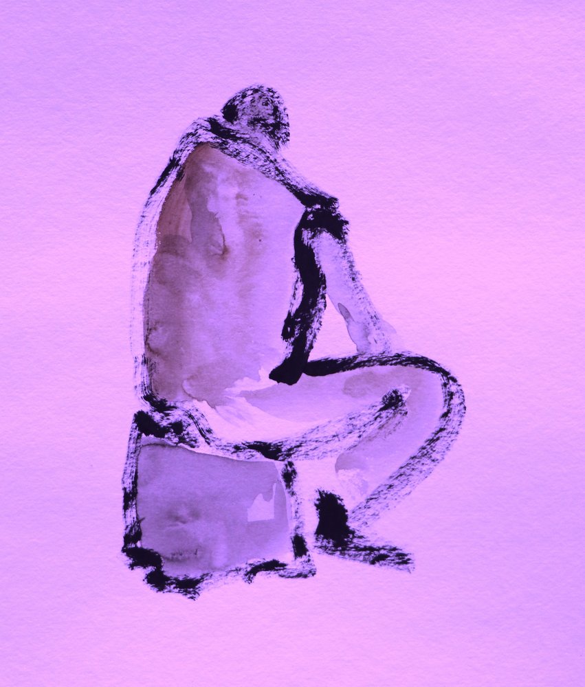 Abstrakte Lila Figur von Santhosh ch