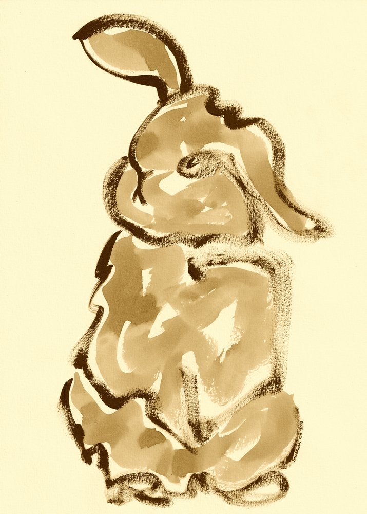 Charmanter Sepia-Hase von Santhosh ch