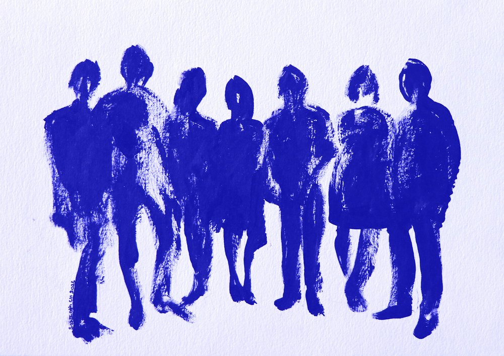 Verbundene blaue Formen von Santhosh ch