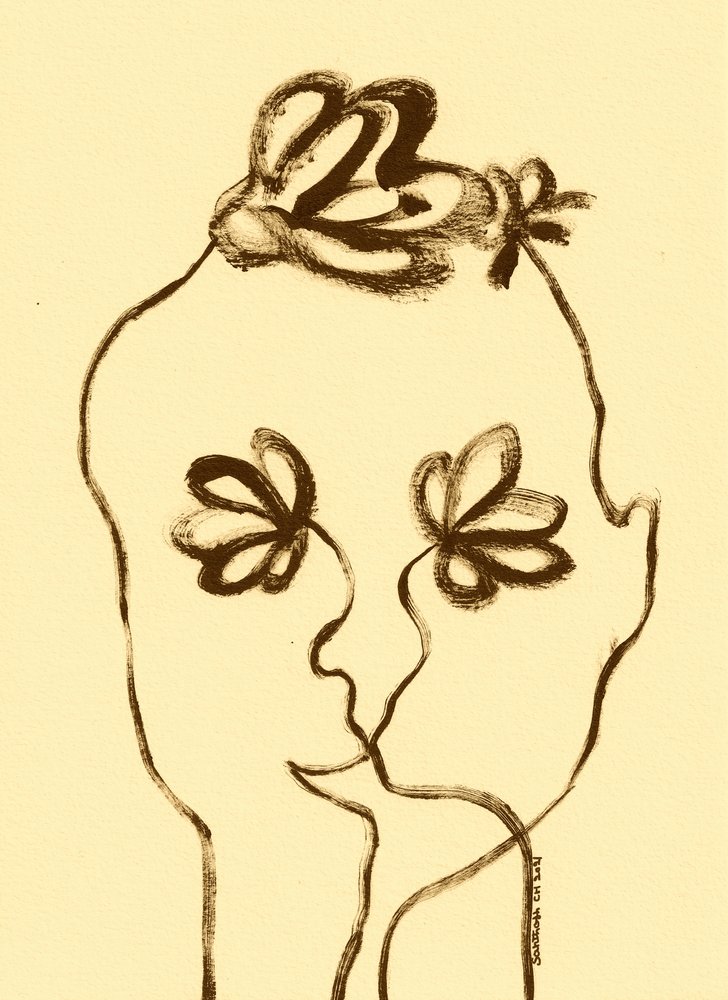 Träumerisches Blumen-Gesicht von Santhosh ch