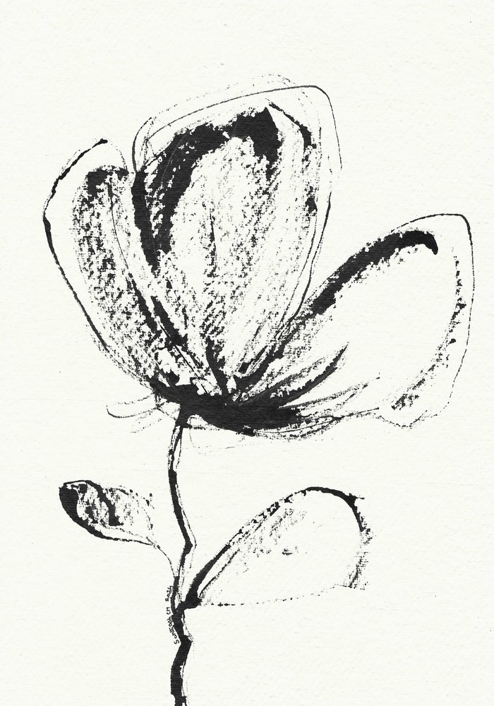 Ausdrucksstarke Tintenblume von Santhosh ch