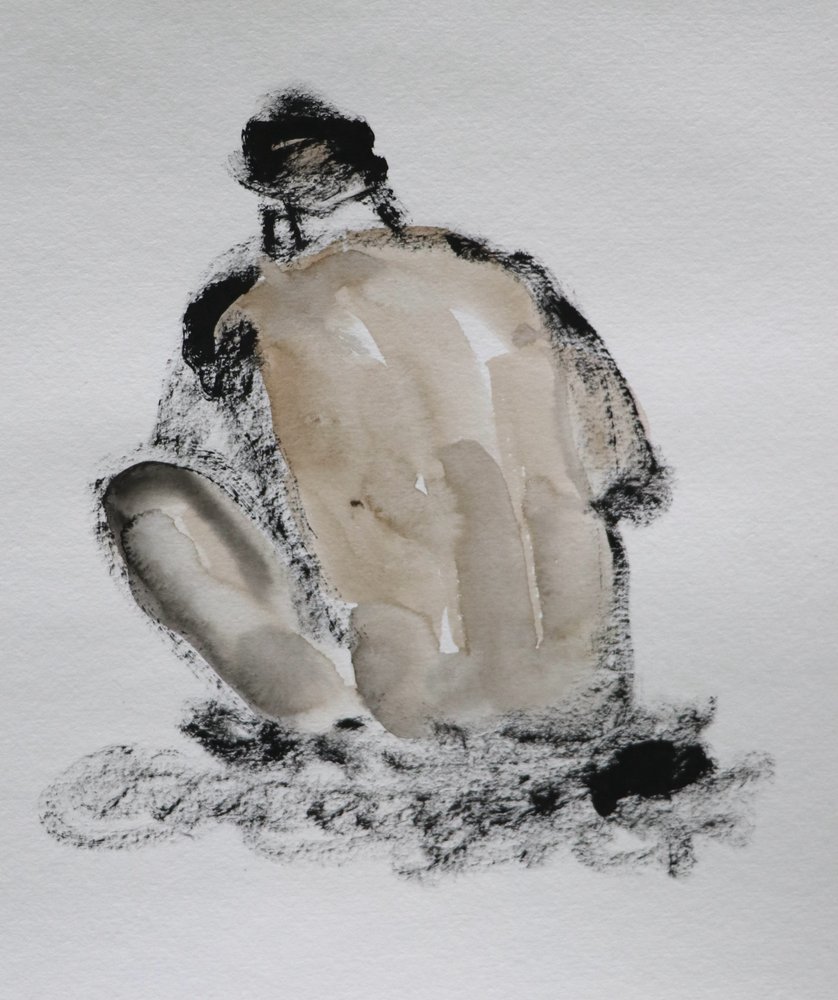 Expressive Aktfigur Skizze von Santhosh ch
