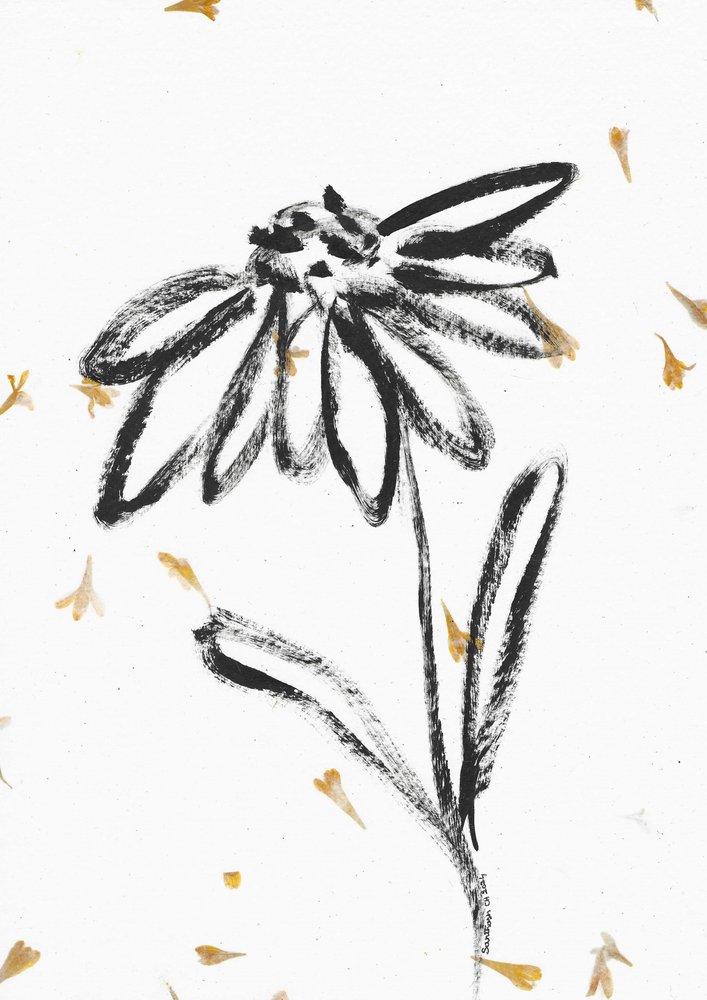 Blume mit Fallenden Blütenblättern von Santhosh ch