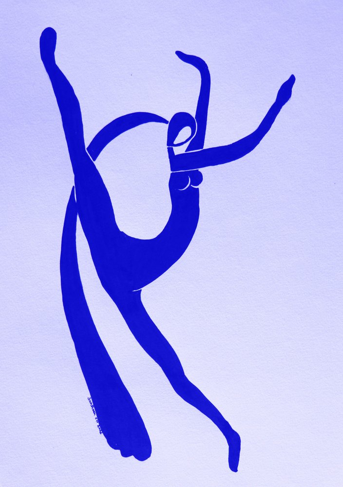 Anmutige blaue Tänzerin von Santhosh ch