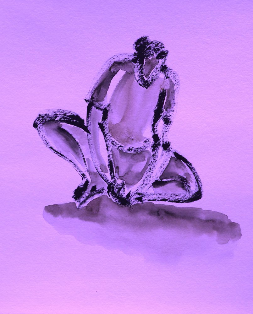 Kniende Reflexion von Santhosh ch