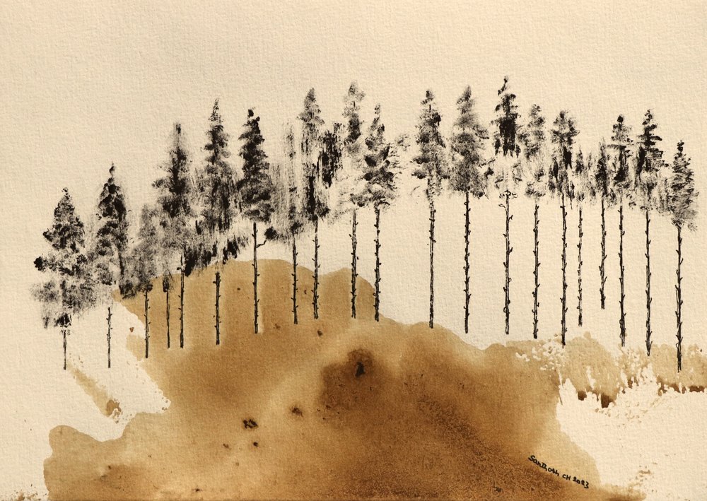 Minimalistische Waldlinie von Santhosh ch