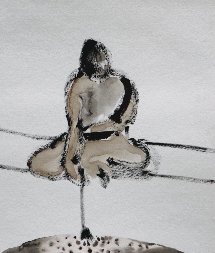 Samurai-Meditationsskizze von Santhosh ch