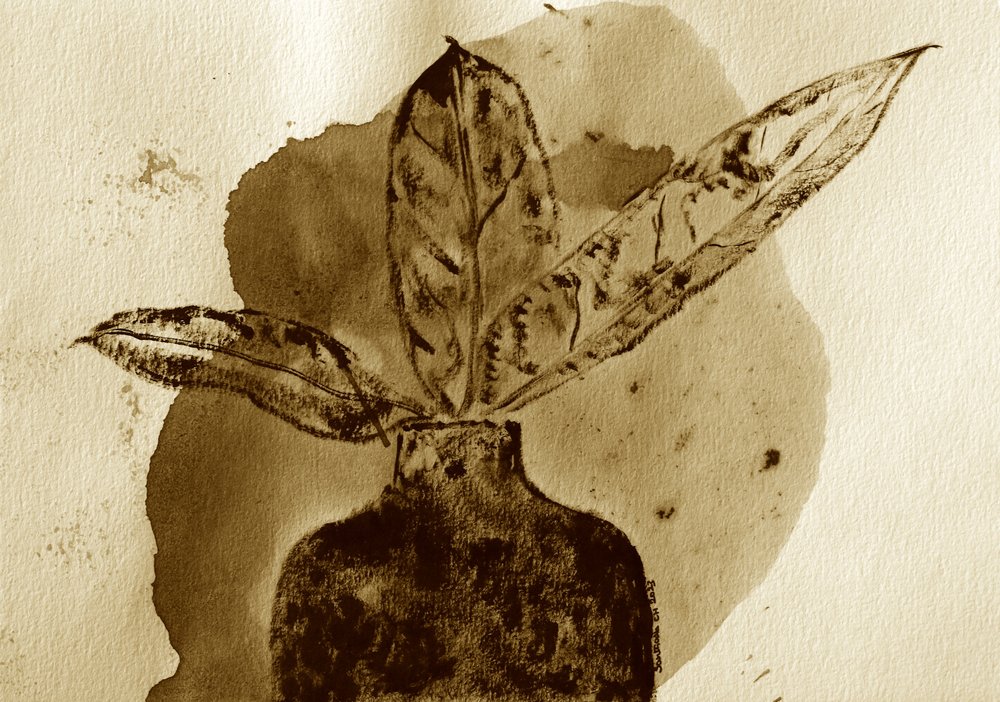 Sepia Botanisches Stillleben von Santhosh ch