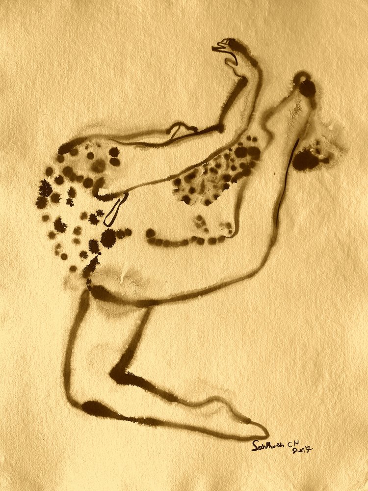 Gepunktete abstrakte Figur von Santhosh ch