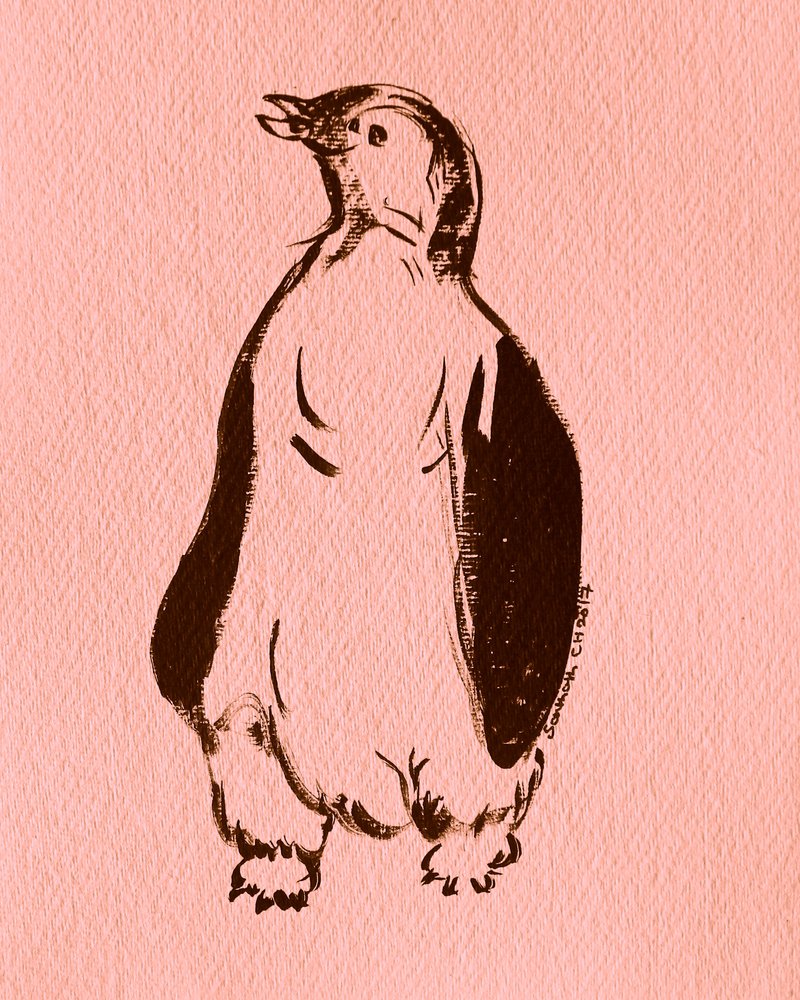 Verspielter stehender Pinguin von Santhosh ch