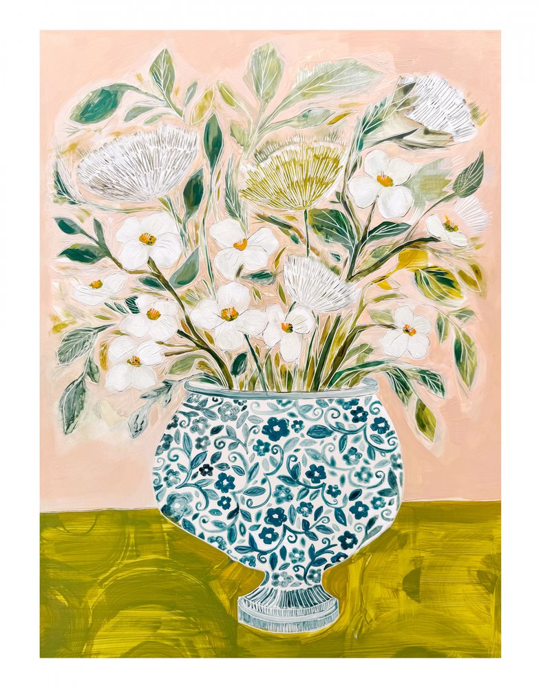 11x14 Blush-Blüten von Sarah Fitzgerald