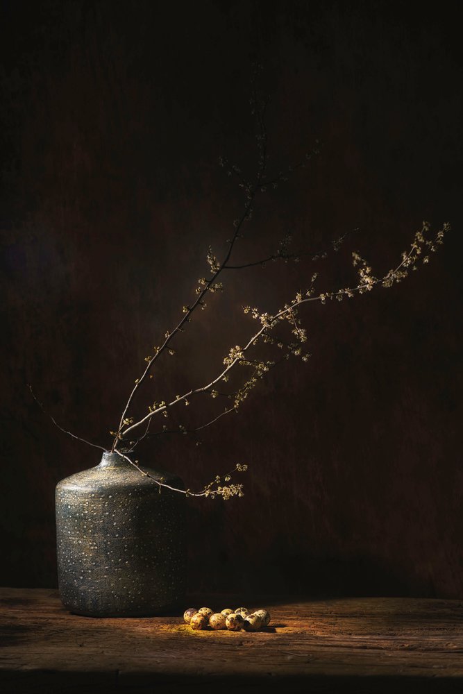 Stimmungsvolles botanisches Stillleben von Saskia Dingemans