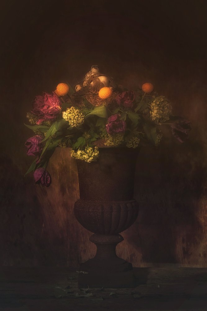 Opulentes Blumenstillleben von Saskia Dingemans