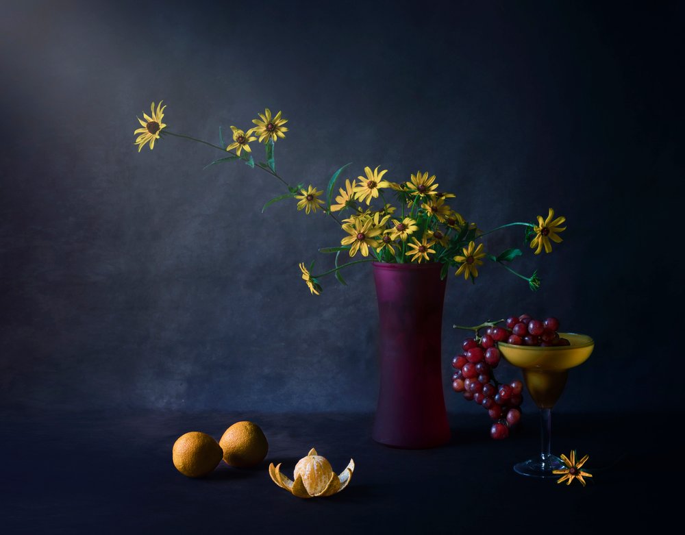 Stimmungsvolle Blumen und Früchte von Shi &amp Wei
