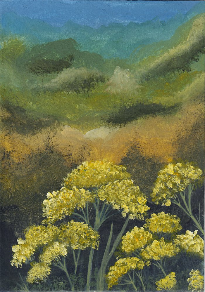 Goldene Blumenlandschaft von Soniya Vijayakumar