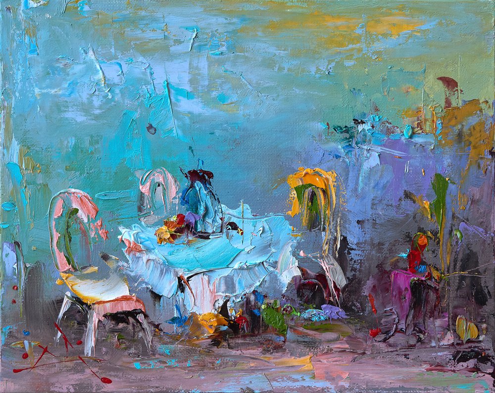 Buntes Café-Impression von Stanislav Lazarov